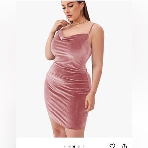 - Soly Hux raisin rose colored velvet slip dress in size Large curve new